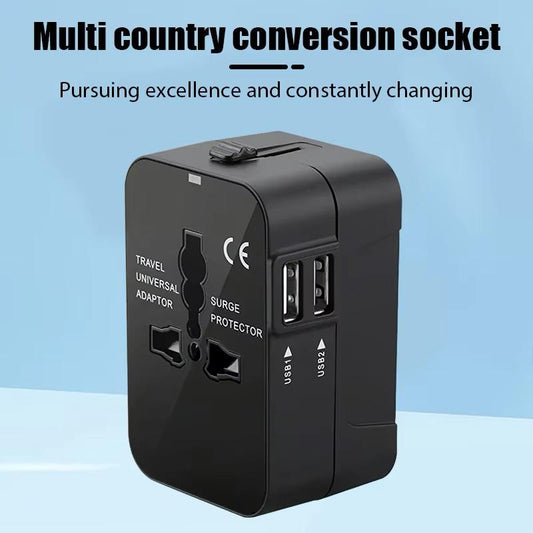 UniPort™ Universal Travel Adapter | All-in-One Plug Converter with Dual USB