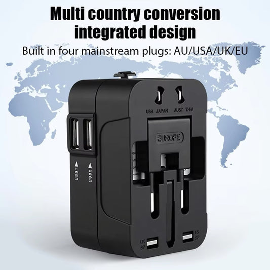 UniPort™ Universal Travel Adapter | All-in-One Plug Converter with Dual USB
